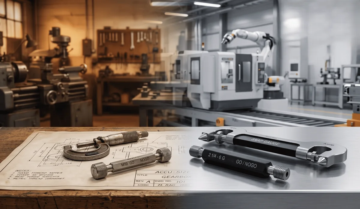 Accusize manufacturing floor with precision thread grinding machine