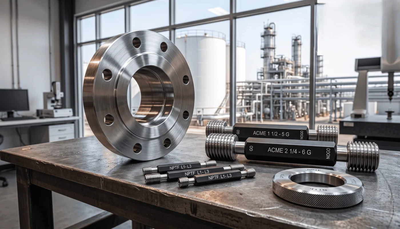 Accusize gauges for oil and gas pressure-tight threads